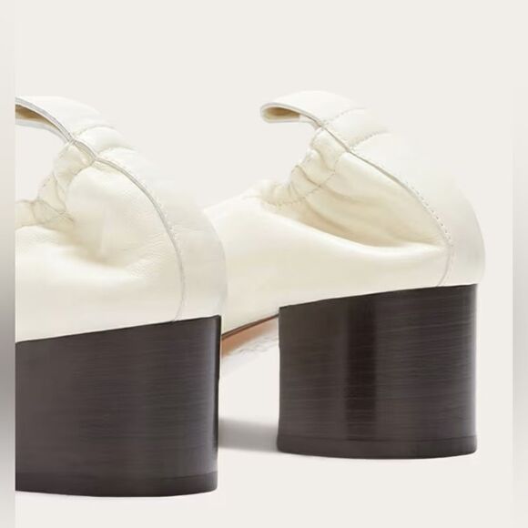 NEW EVERLANE The Day Heel in Bone Stacked leather - Picture 6 of 8